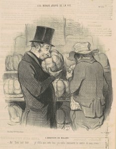 Der Melonenliebhaber von Honoré Daumier