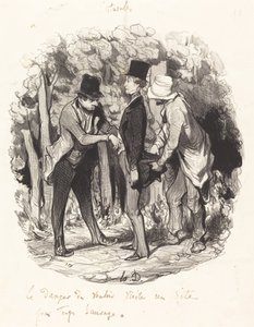 Die Gefahr... eine zu wilde Seite zu besuchen von Honoré Daumier