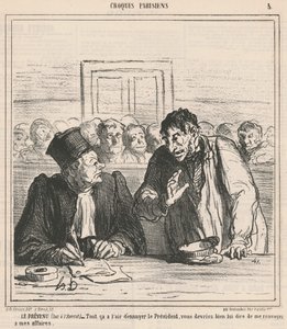 Der Angeklagte von Honoré Daumier