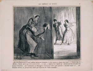 Die Gesellschaftskomödianten - Sag mal Baptiste, was haben sie... von Honoré Daumier