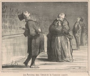 Die Pariser in Erwartung von Honoré Daumier