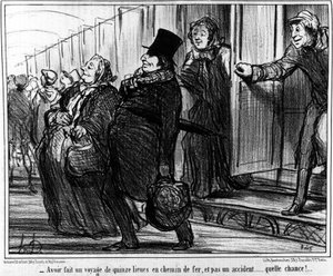 Die Eisenbahnen - von Daumier, in „Charivari“ vom 20.07.1855