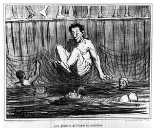 Die Freuden der Schwimmschule: Illustration aus „Sketch d