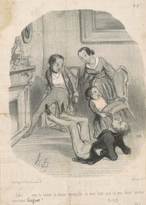 Lolo!... Willst du den Stuhl in Ruhe lassen... von Honoré Daumier