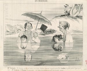 Mme Greluche: Oh Gustave, wie gut sie ist! von Honoré Daumier