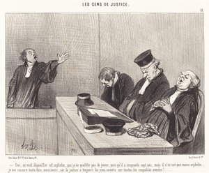 Ja, man will diesen Waisen berauben... von Honoré Daumier