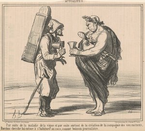 Aufgrund der Krankheit des Weinstocks von Honoré Daumier