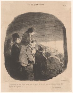 Pariser schauen sich eine Vorstellung an (Wünschenswerte und unerwünschte Situationen) von Honoré Daumier