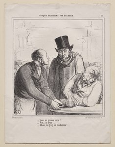 Pariser Skizzen, Platte 16: Du wirst nichts nehmen? von Honoré Daumier