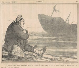 Passagier, der bezahlt hat ... um nach New York zu reisen ... von Honoré Daumier