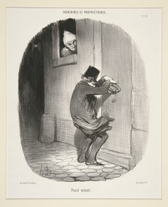 Nach Mitternacht, aus Locataires et Proprietaires von Honoré Daumier