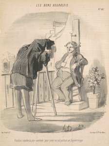 Position, die als die bequemste für ein Porträt im Daguerreotyp gilt