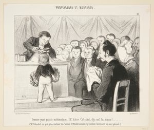 Erster großer Preis der Mathematik, Herr Isidore Cabuchet?. #12 der Professoren und Kinder von Honoré Daumier