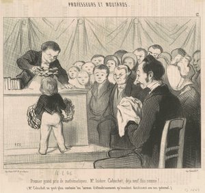 Erster großer Preis für Mathematik, M. Cabuchet von Honoré Daumier