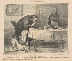 Szene der Hippophagie