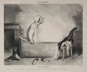 Die Badenden, Platte 12: Das heiße Bad, 28. Oktober 1839 von Honoré Daumier