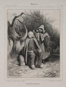 Der Kranke, 1835 von Honoré Daumier