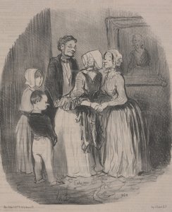 Der obligatorische Neujahrsbesuch bei Tante Rabourdin von Honoré Daumier