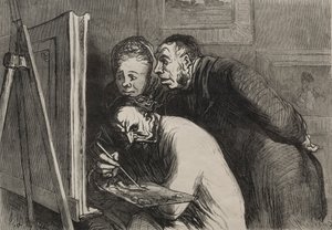 Die Maler: Die Maler und der Bourgeois von Honoré Daumier