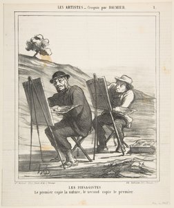 Die Landschaftsmaler, der erste kopiert die Natur, der zweite kopiert den ersten, aus..., 12. Mai 1865