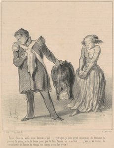 Hier, Eudoxie, hier ist mein Pelzmütze ... von Honoré Daumier
