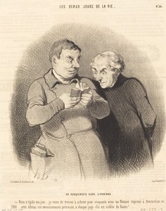 Ein Buchhändler im Rausch von Honoré Daumier