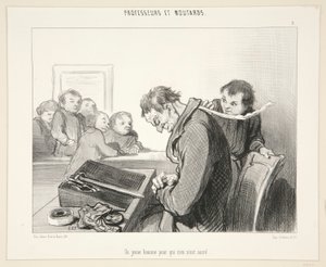 Ein junger Mann, für den nichts von Honoré Daumier