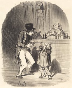 Ein Vater, der seinem Sohn... von Honoré Daumier