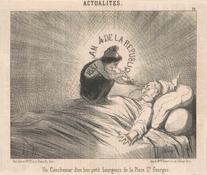 Ein Alptraum eines ...Bürgers von der Place St. Georges von Honoré Daumier
