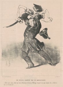 Ein Bürger, verärgert über die Büffel von Honoré Daumier
