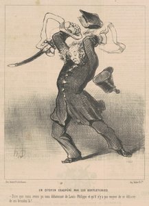 Ein Bürger, der von den Buffletterien verärgert ist von Honoré Daumier