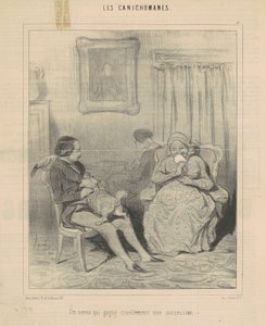 Ein Neffe, der grausam eine Erbschaft gewinnt von Honoré Daumier