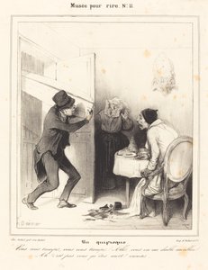 Ein Missverständnis - Sie irren sich... gehen Sie... zum Teufel... von Honoré Daumier