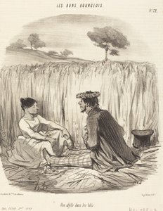 Eine Idylle im Weizen von Honoré Daumier