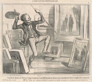 Venant de donner le dernier coup de pinceau ... von Honoré Daumier