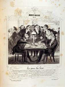 Illustrationen über Ideen und Legenden von Philipon unter dem Titel Les Cent und Robert Macaire