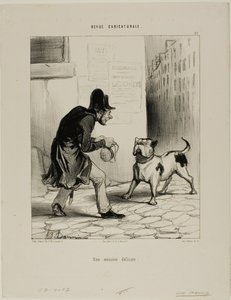 Eine heikle Aufgabe, Tafel 37 aus Revue Caricaturale