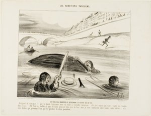 Eine neue Art, den Fluss des Lebens hinunterzufließen. von Honoré Victorin Daumier
