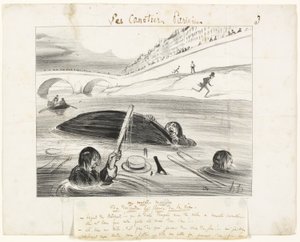 Ein neuer Weg, den Fluss des Lebens hinunterzufahren, Tafel drei aus Les Canotiers Parisiens
