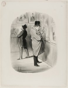 Ein wahrer Kunstliebhaber, Platte 66 aus Les Bons Bourgeois von Honoré Victorin Daumier