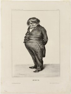 Herr Pflaume, Tafel 288 aus Célébrités de la Caricature von Honoré Victorin Daumier
