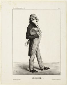 Herr Sébast ...., Platte 281 aus Célébrités de la Caricature von Honoré Victorin Daumier