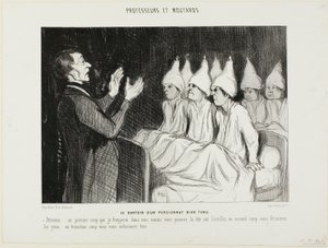 Das Schlafsaal einer angesehenen Internatsschule, Platte 14 aus Professeurs et Moutards (Professoren und Bengel) von Honoré Victorin Daumier