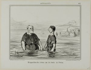 Das Wiederauftauchen der Tritonen des Meeres, Platte 412 aus Actualités von Honoré Victorin Daumier