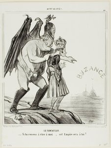 Der Versucher. „- Wenn du einwilligst, mir zu gehören... wird dieses Reich dein sein,“ Platte 40 aus Actualités
