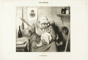 Der Tastsinn, Platte 42 aus Types Parisiens