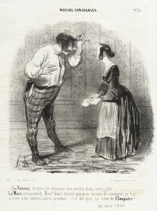 (Die Frau) Ich habe gerade einen Docht in Ihrer Weste entdeckt!... von Honoré Daumier