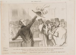 Eine Auktion in einem bürgerlichen Haus von Honoré Daumier