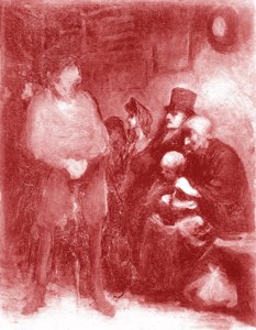 Ein Warteraum, Ausstellung Daumier in der Galerie Durand-Ruel im Jahr 1878 von Honoré Daumier