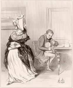 Adieu, mein Lieber, ich gehe zu meinen Verlegern... von Honoré Daumier